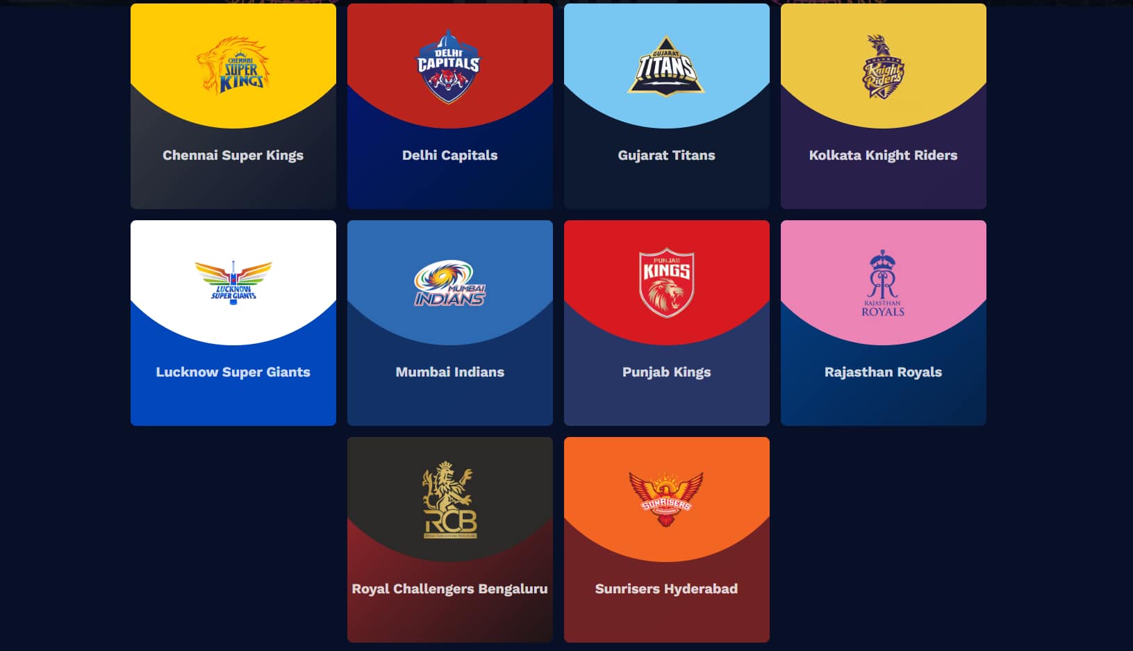 IPL 2026 Teams